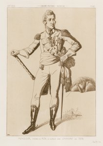 Gentleman - kuninkaan veli, kaiverrus vuodelta 1814 tekijältä Raphael Jacquemin