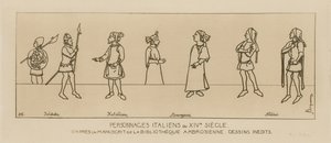 Italialaisia hahmoja 1300-luvulta tekijältä Raphael Jacquemin