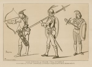 Miehet Venetsian käsivarsissa, 1400-luvun loppu tekijältä Raphael Jacquemin