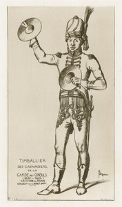 Konsulien kaartin grenadöörien Timbalier (1800-1804). tekijältä Raphael Jacquemin