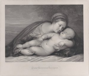Madonna syleilee nukkuvaa Kristus- lasta, 1797.