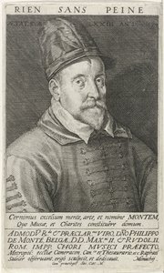 Muotokuva säveltäjä Philippe de Montesta 1521-1603, 1594 tekijältä Raphael Sadeler the Elder