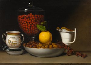 Asetelma - Mansikat, pähkinät jne., 1822.