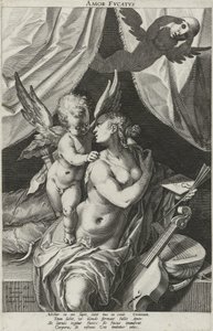 Allegoria petollisesta rakkaudesta Amor Dvcatvs (otsikko esineessä) tekijältä Raphaël Sadeler (I)