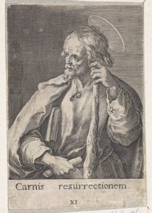 Apostoli Jaakob Pienempi Kristus, Maria ja kaksitoista apostolia (sarjan nimi) tekijältä Raphaël Sadeler (I)