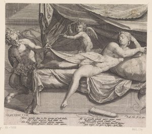Jupiter ja Antiope tekijältä Raphaël Sadeler (I)