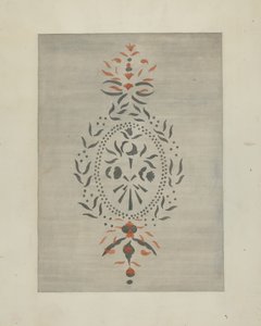 Yksityiskohta leimatusta seinästä, n. 1937. tekijältä Ray Holden