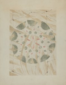Yksityiskohta leimatusta seinästä, n. 1937. tekijältä Ray Holden