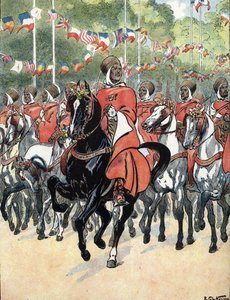 Ensimmäinen maailmansota: voitonparaati Champs Elysees -kadulla. tekijältä Raymond de la Neziere