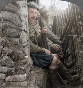 Intiaanisotilaat juoksuhaudoissa, ensimmäinen maailmansota, 1914-1918