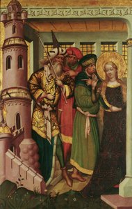 St. Barbara johdetaan torniin tekijältä Regensburger Maler