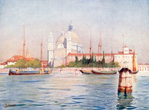 Santa Maria Della Salute (värilitografia) tekijältä Reginald Barratt