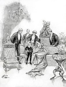 Kuvitus Little Lord Fauntleroylle (kaiverrus)