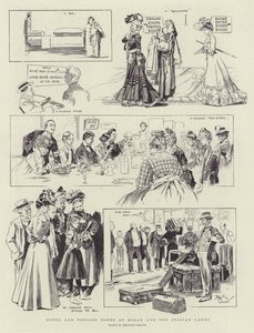 Hotelli- ja eläkemerkintöjä Milanossa ja Italian järvillä (litografia) (litho) tekijältä Reginald Thomas Cleaver