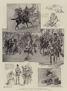 Bush Veldtissä keisarillisen jalkaväen kanssa (litografia) tekijältä Reginald Thomas Cleaver
