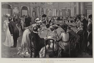 Monte Carlon sesongin huipulla, ilta kasinon rulettihuoneessa (litografia) tekijältä Reginald Thomas Cleaver