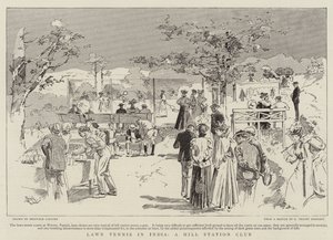 Lawn Tennis Intiassa, Hill Station Club (kaiverrus) (kaiverrus) tekijältä Reginald Thomas Cleaver