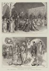 Joulupantomiimit Lontoon teattereissa (kaiverrus) (kaiverrus) tekijältä Reginald Thomas Cleaver