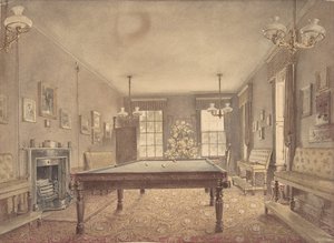 Lupton Housen, Devonshiren osavaltion, biljardihuoneen sisustus, suunnittelija George..., 1838. tekijältä Reid Turner