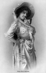 Evie Greene 1876-1917, englantilainen näyttelijä, 1905.