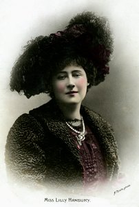 Lily Hanbury 1874-1908, englantilainen näyttelijä, 1900-luvun alku.