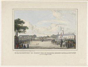 Stedelyken hallitus otti kiitollisen vastaan ​​Utrechtin Mobile Schutteryn. 19. elokuuta 1834 (otsikko esineessä)