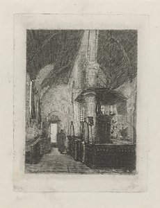 Kerkinterieur tekijältä Reinier Evert Johannes Roeterink