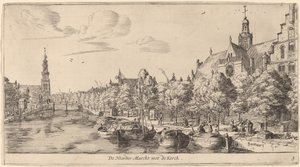 Noordenmarkt with the Noorden Kerk (The Noorder Marckt with the Kerck)