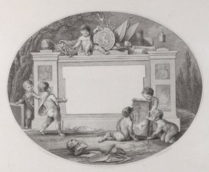 Kauppakortti, 1800-luku. tekijältä Reinier Vinkeles