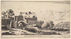 Vesimylly lähellä St. Denisiä, 1600-luku. tekijältä Reinier Zeeman