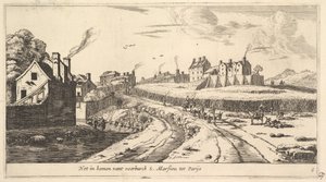 Sisäänkäynti Saint Marceaun esikaupunkiin Pariisin lähellä, 1600-luku.