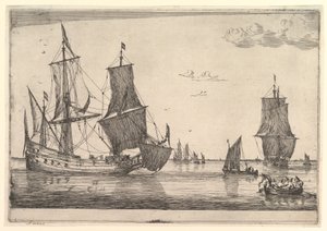 Suuri purje- ja soutuvene, 1600-luku.