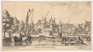 S. Anthonis Marckt de Waeghin kanssa, 1600-luku. tekijältä Reinier Zeeman