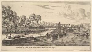 Seine-joki ostoskeskuksen mutkassa, 1600-luku. tekijältä Reinier Zeeman