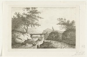 Silta vesiputouksella tekijältä Reinierus Albertus Ludovicus baron van Isendoorn à Blois