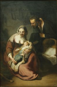Pyhä perhe tekijältä Rembrandt