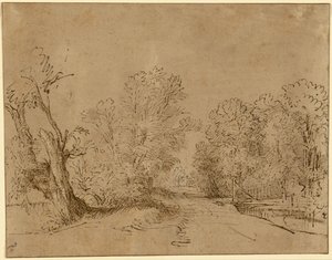 Metsäinen tie tekijältä Rembrandt Harmensz. van Rijn