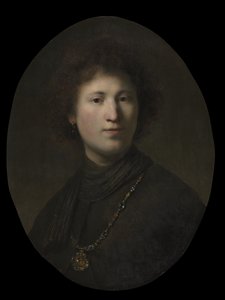 Nuori mies ketjulla, n. 1630 (öljy puulle) tekijältä Rembrandt van Rijn