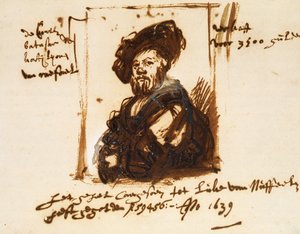 Baldassarre Castiglione, luonnos muotokuvasta tekijältä Rembrandt Harmensz. van Rijn
