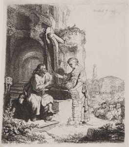 Kristus ja Samarian nainen: Raunioiden keskellä tekijältä Rembrandt van Rijn