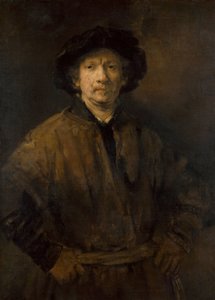 Rembrandt van Rhijnin (1606-1669) maalaus "Suuri omamuotokuva" (suuri omakuva) 1652 Art History Museum, Wien tekijältä Rembrandt van Rijn