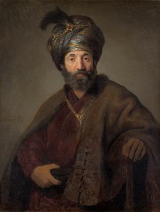 Mies itämaisessa asussa, n. 1635 (öljy kankaalle) tekijältä Rembrandt van Rijn