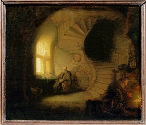 Mietiskelevä filosofi ... tekijältä Rembrandt Harmensz. van Rijn