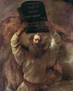 Mooses murskaa lain taulut tekijältä Rembrandt van Rijn