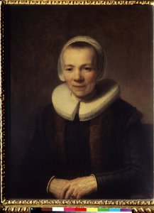 Baartje Martens Doomerin muotokuva (Baartje Martens-Doomerin muotokuva). Peinture de Harmenszoon van Rijn tämä Rembrandt (1606-1669) tekijältä Rembrandt Harmensz. van Rijn