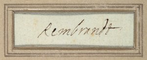 "Rembrandt" (muste paperille) tekijältä Rembrandt Harmensz. van Rijn