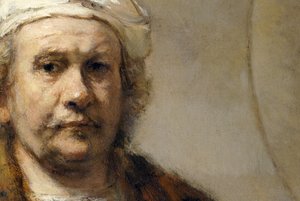 Rembrandt - Omakuva (yksityiskohta) tekijältä Rembrandt Harmensz. van Rijn