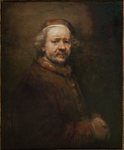 Rembrandt, omakuva 63-vuotiaana (öljy kankaalle). tekijältä Rembrandt Harmensz. van Rijn