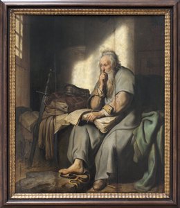 Pyhä Paavali vankilassa. Rembrandt Harmensz van Rijnin (1606-1669) maalaus öljy puulle tekijältä Rembrandt van Rijn