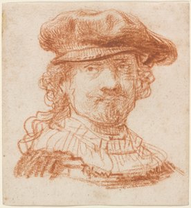 Omakuva, n. 1637 (punainen liitu) tekijältä Rembrandt van Rijn